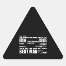 Wedding Favors Best & Greatest Best Men Qualities Stickers