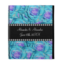 Wedding favors Turquoise roses iPad Cases