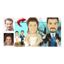 Wedding Figurines photo cards by microdwarf Wedding Figurines photo cards