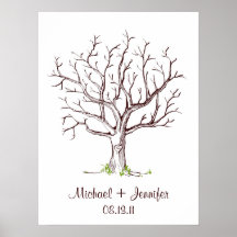 Wedding Fingerprint Tree Guestbook