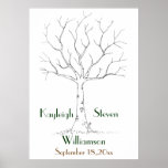 Wedding Fingerprint Tree Poster