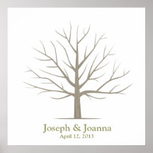 Wedding Fingerprint Tree - Square