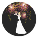 round_sticker - Wedding Weddings July Fireworks White Wedding Customizable Wedding Postage Gallery. Click Any Stamp Below To View It In A Larger SizeVisit the White Wedding Customizable Wedding Postage Gallery to see our entire selection of wedding stamps.