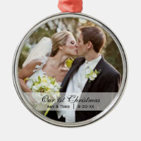 Wedding  |  First Christmas Photo Ornament