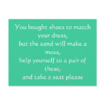 wedding flip flop sign postcards
