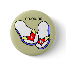 Wedding Flip Flops Button