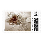 elegant wedding flower postage stamp