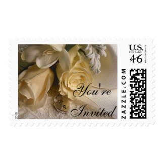 Wedding flowers postage stamp