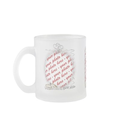 Wedding Frame with Rings & Ribbons Coffee Mugs by Frames4you