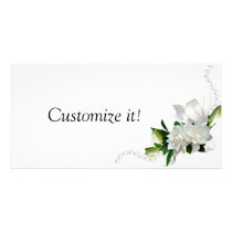 Wedding Gardenias Personalized Photo Card
