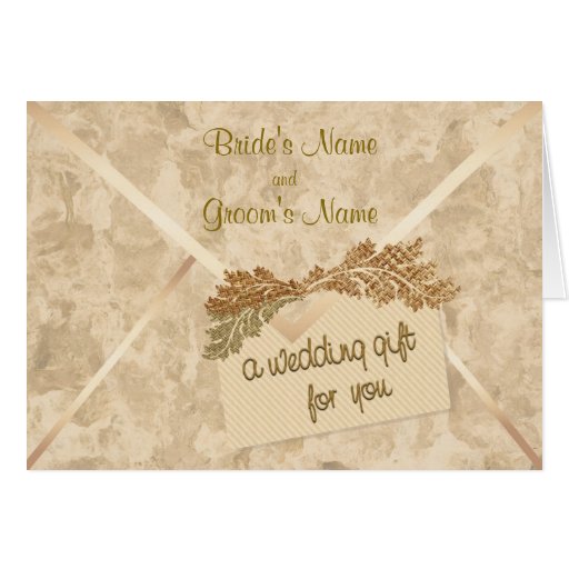 Wedding Gift Money Enclosure Card Zazzle