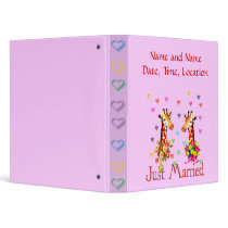 Wedding Giraffes Vinyl Binder