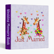 Wedding Giraffes Binders