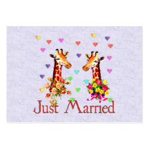 Wedding Giraffes Business Card Template