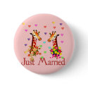 Wedding Giraffes buttons