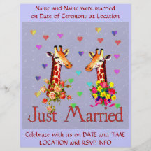Wedding Giraffes Custom Flyer