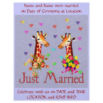 Wedding Giraffes Custom Flyer
