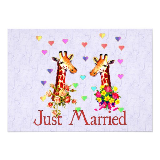 Wedding Giraffes Personalized Invitations