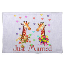 Wedding Giraffes Placemats