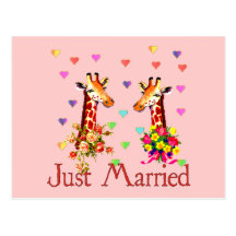 Wedding Giraffes Post Cards