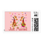 Wedding Giraffes Postage Stamp