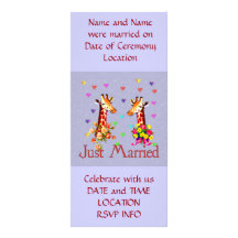 Wedding Giraffes Rack Cards