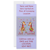 Wedding Giraffes Rack Cards