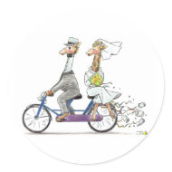 Wedding giraffes sticker