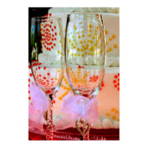 Wedding Glasses and Cake posters by daysrays Wedding Glasses and Cake posters