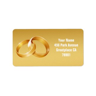 Wedding Gold Return Address Label