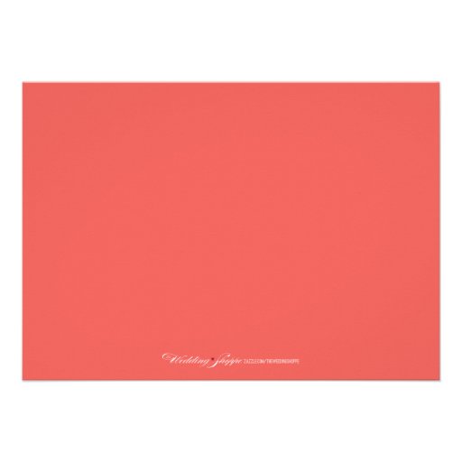 Wedding Gown Bridal Party Invitation (coral)