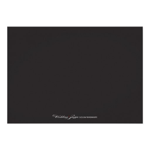Wedding Gown Bridal Party Invitation (ebony)