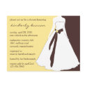 Wedding Gown Bridal Shower Invite postcards by EverAfter Wedding Gown Bridal Shower Invite postcards