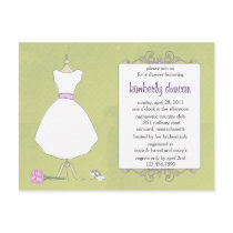 Wedding Gown Bridal Shower Invite postcards
