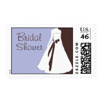 Wedding Gown Bridal Shower Postage Stamp
