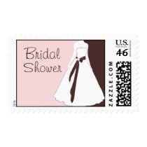 Wedding Gown Bridal Shower Postage Stamp
