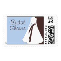 Wedding Gown Bridal Shower Postage Stamp