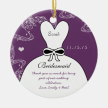 Wedding Gown Bridesmaid Wedding Christmas Ornament