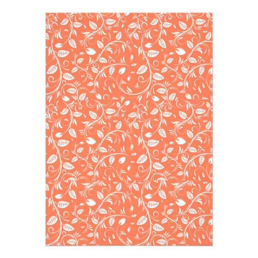 WEdding gown on light coral Bridal Shower Invite