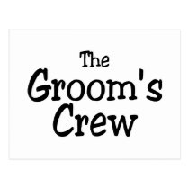Wedding Grooms Crew postcards