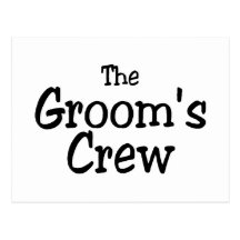 Wedding Grooms Crew Post Cards
