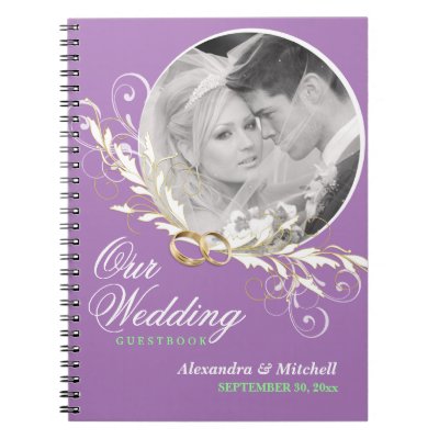 Our Wedding Romantic personalized spiralbound notebook can be used as a