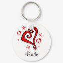 Wedding Heart keychains