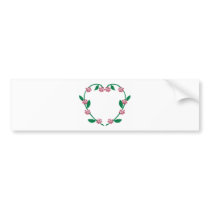 Wedding Heart Wreath bumper stickers