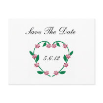 Wedding Heart Wreath postcards