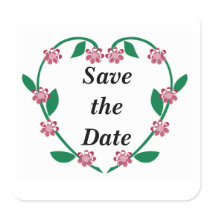 Wedding Heart Wreath stickers
