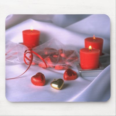 Wedding Hearts Background Mouse Pad by WeddingPostage