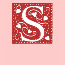 Wedding Hearts Letter S t-shirts