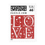 Wedding Hearts LOVE postage