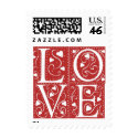Wedding Hearts LOVE stamp